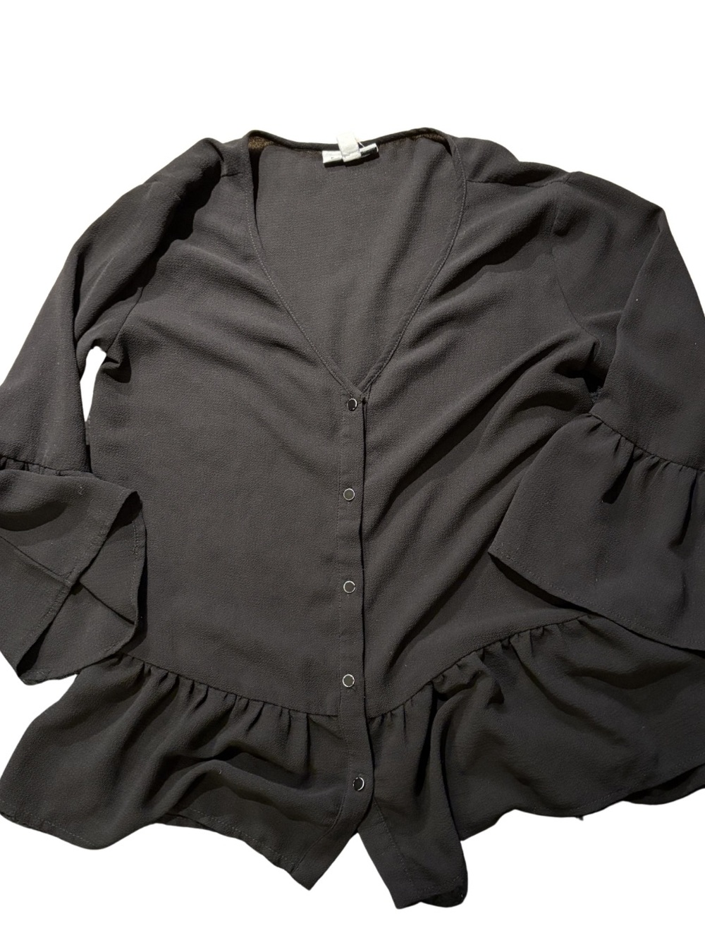 Frank & Oak black blouse